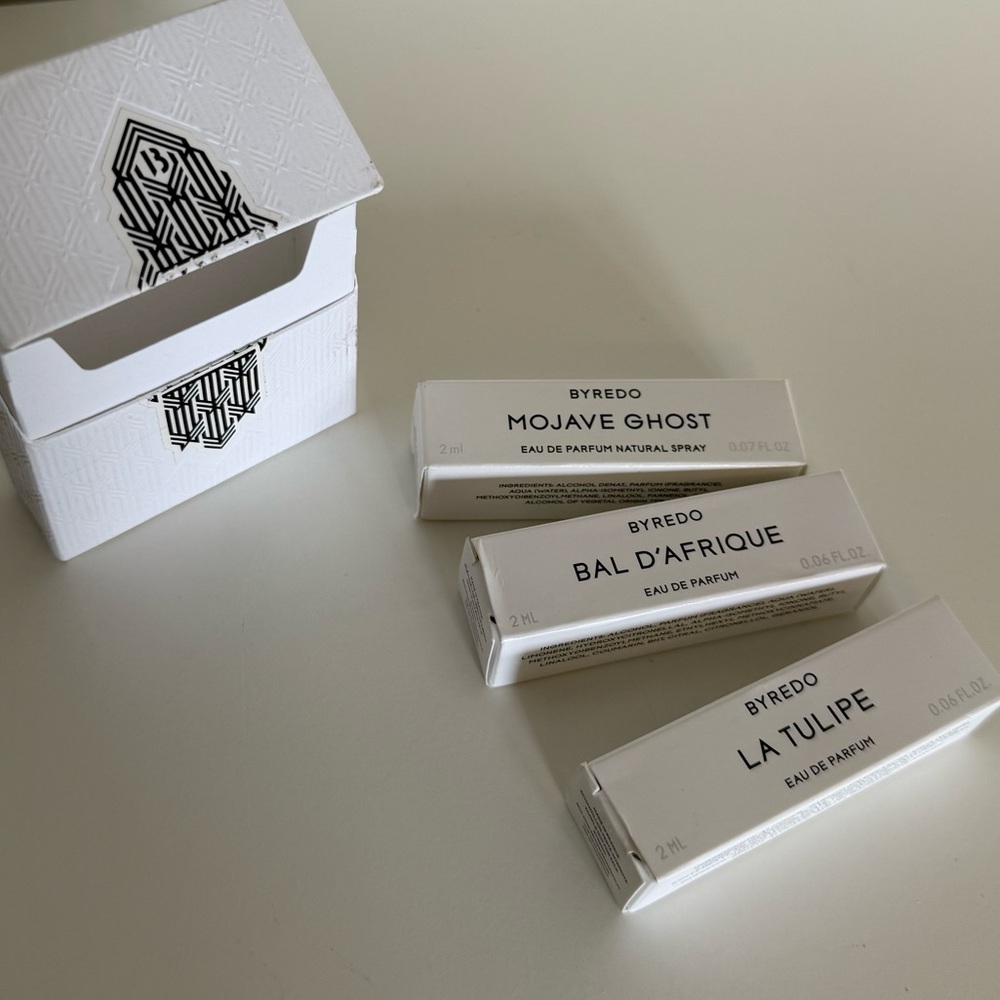 NWT Byredo set of 3 samples / Bal d'Afrique La Tulipe Mojave Ghost